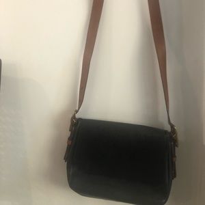 Fossil black leather bag